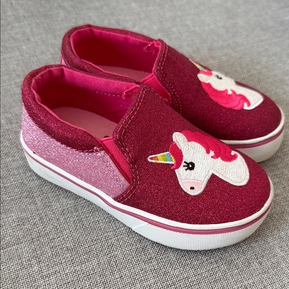Wonder Nation Glitter Unicorn Sneakers - Red and Pink - Picture 1 of 6